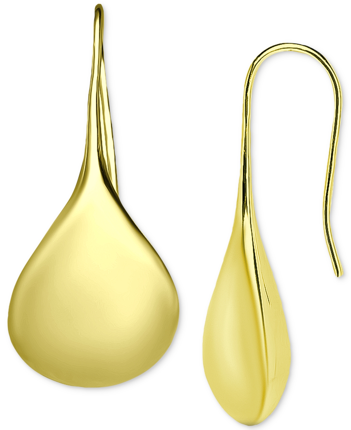 Giani Bernini Polished Teardrop Drop Earrings, Created For Macy's In Gold Over Silver