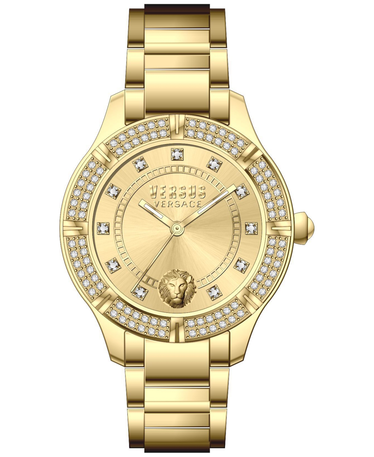 Shop Versus Women's Canton Road Gold Ion Plated Stainless Steel Bracelet Watch 36mm