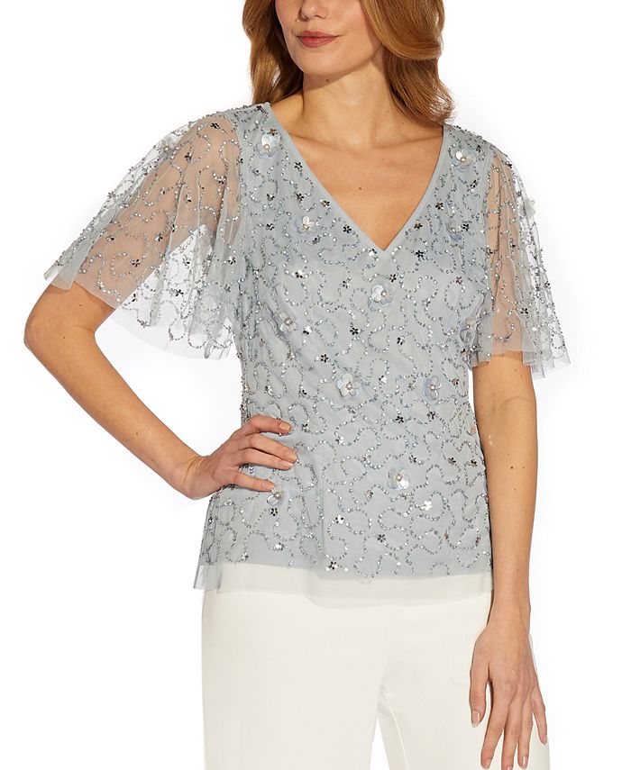 Macys silver top top