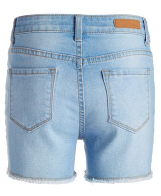 Gogo Jeans Big Girls High-Rise Rainbow Button Denim Shorts 