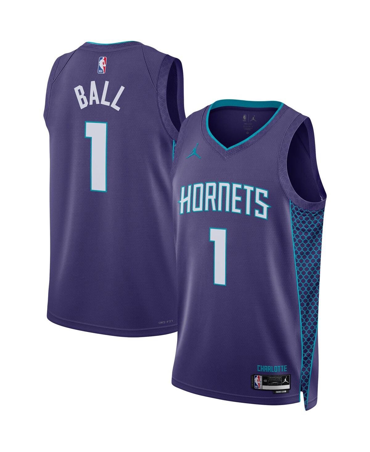 Мужская футболка Lamelo Ball фиолетового цвета Charlotte Hornets Statement Edition Swingman