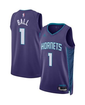 Men s Jordan Lamelo Ball Purple Charlotte Hornets Statement Edition Swingman Jersey Macy s