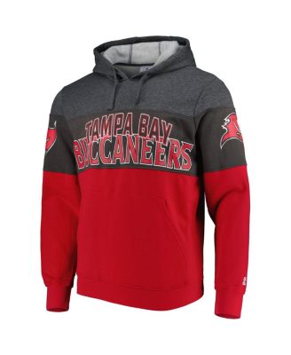 Men's Heather Charcoal, Red Tampa Bay Buccaneers Extreme Pullover Hoodie