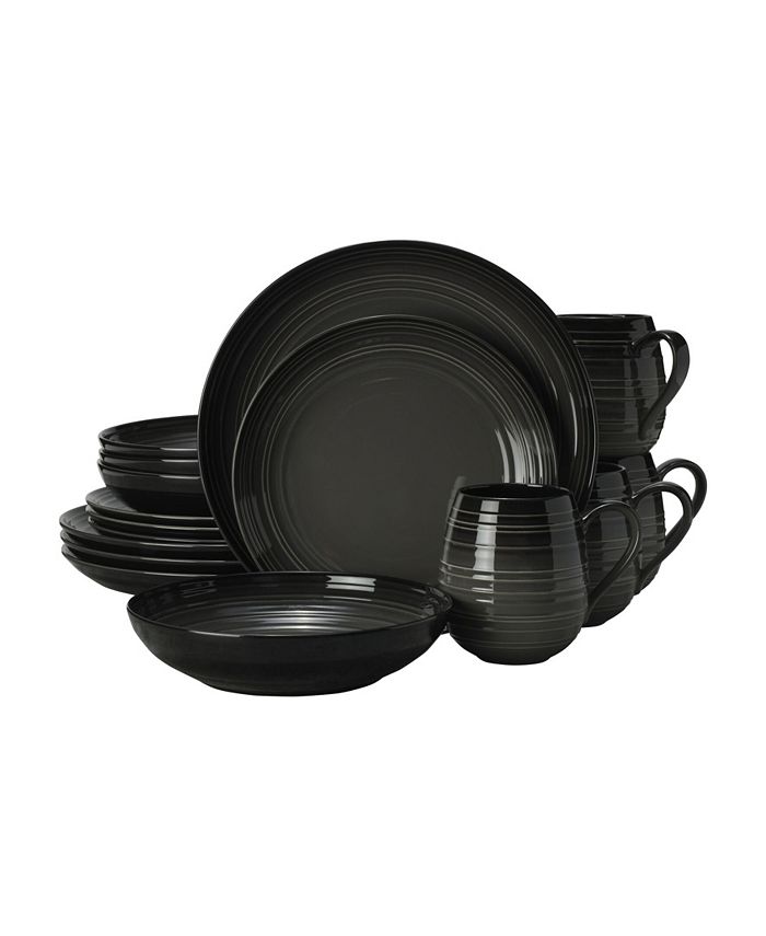 Mikasa Swirl Coupe 16 Piece Dinnerware Set Service for 4 Macy s