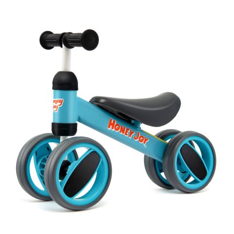 Детская игрушка Costway Baby Balance Bike 4-Wheel Lightweight Steel, Ages 1-2 Years, цвет: Синий