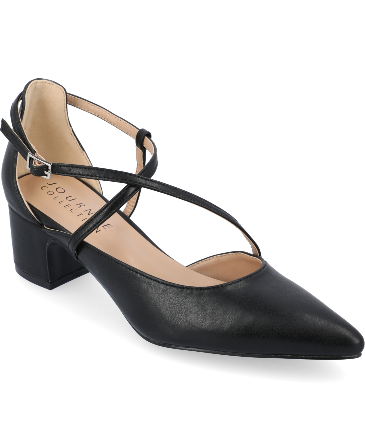 Shop Journee Collection Women's Galvinn Crisscross Heels In Black