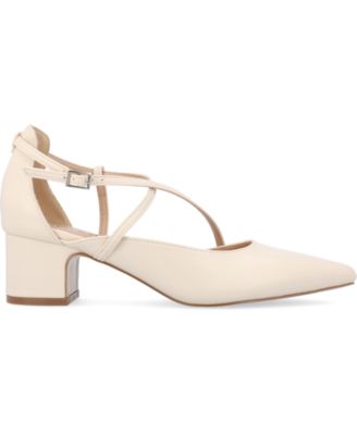 Women's Galvinn Strappy Pointed Toe Block Heel Pumps