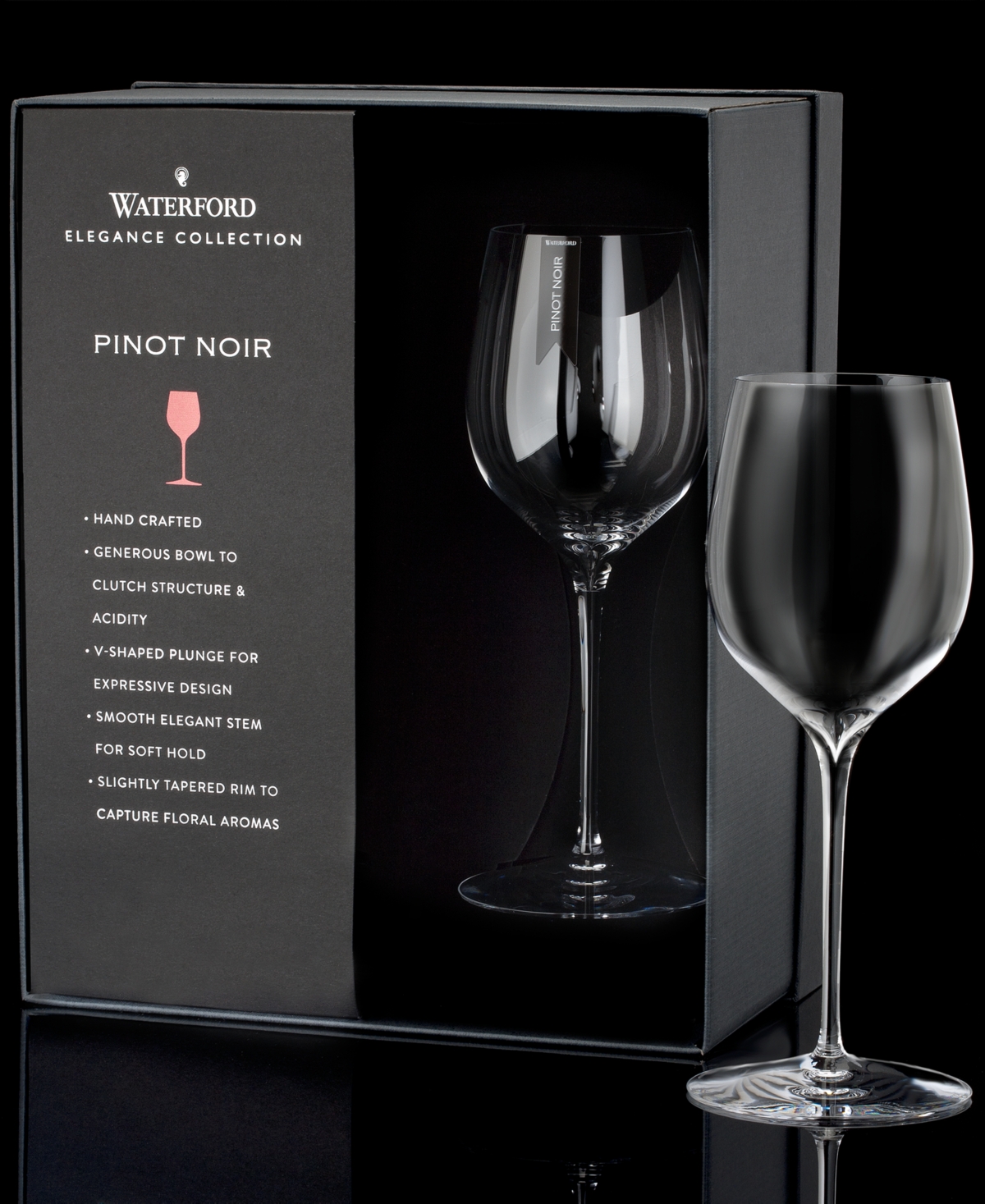 Shop Waterford Elegance Pinot Noir 17.5oz, Set Of 2 In Clear