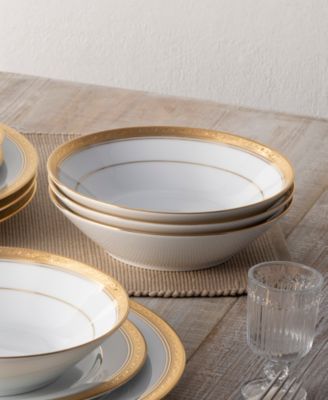 Crestwood Gold Set of 4 Soup Bowls, Service For 4