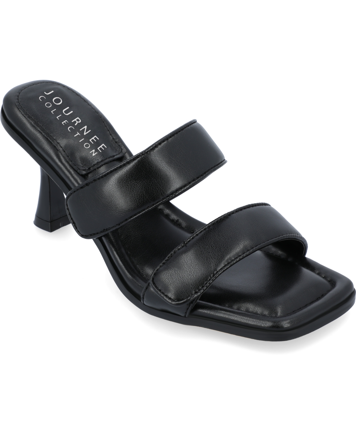 Journee Collection Women's Essey Slip-on Sandals In Black