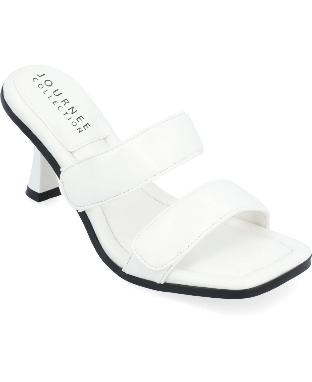 Journee Collection Women's Essey Slip-on Sandals In White