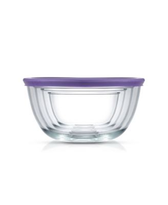 Joyful 4 Piece Glass Mixing Bowls with Lids Set