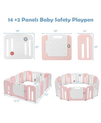 Baby 16 Panels Safety Playpen Safety Activity Play Center