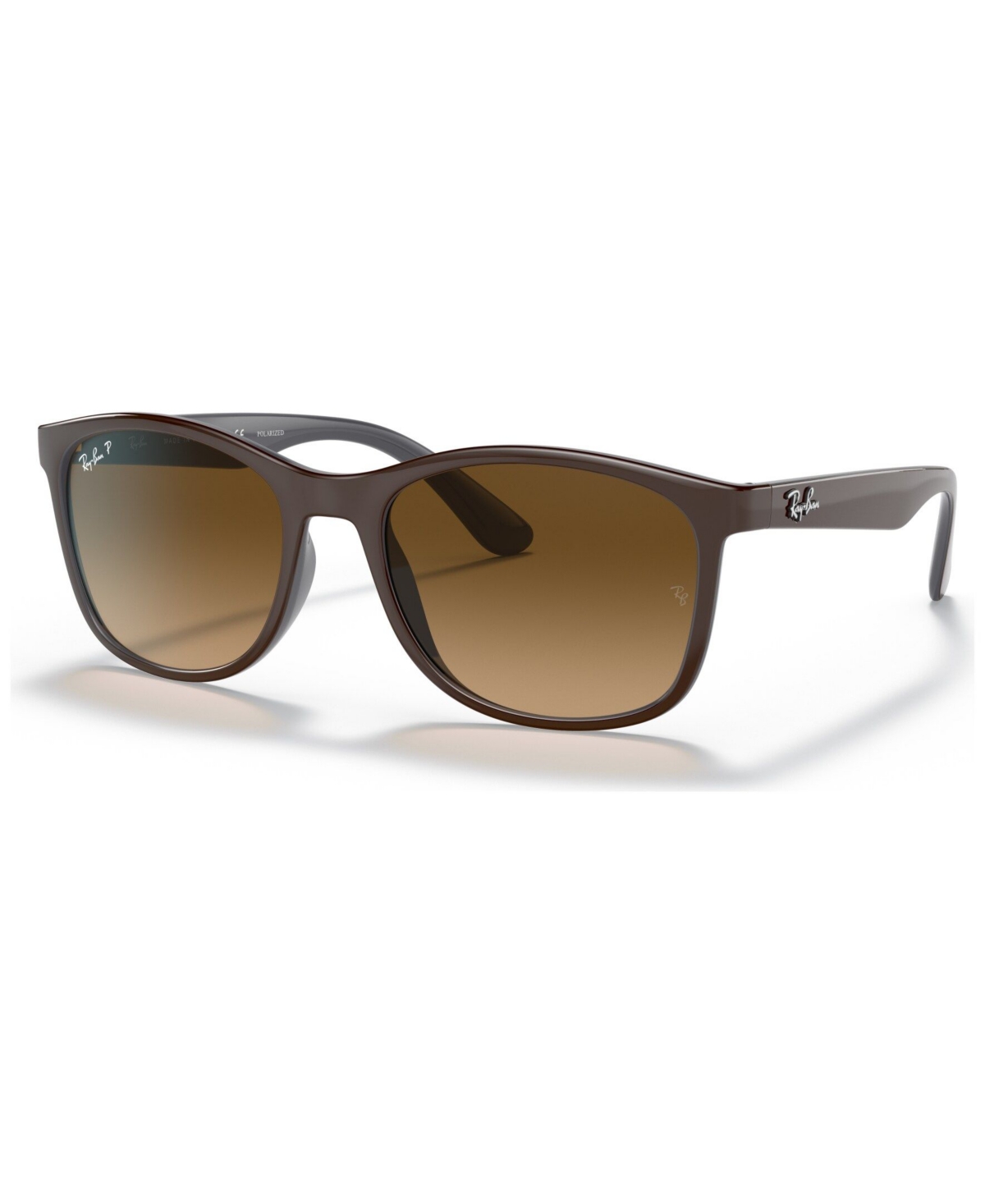 Ray Ban Unisex Polarized Sunglasses, Rb4374 56 In Brown On Gray