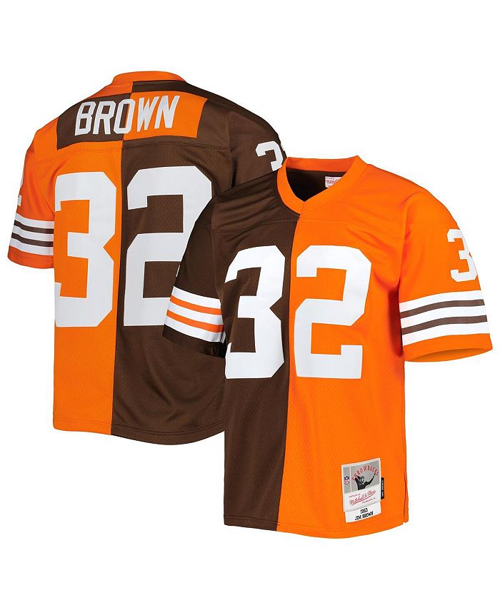 Mitchell & Ness Men's Jim Brown Orange, Brown Cleveland Browns 1963 Split  Legacy Replica Jersey - Macy's