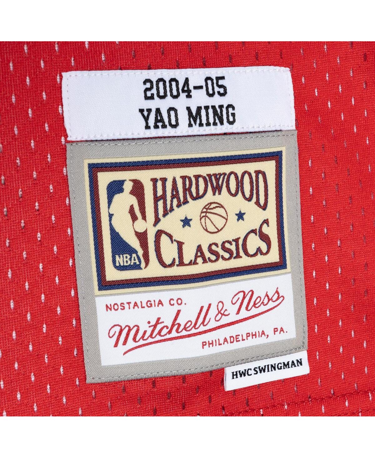 Men's Mitchell & Ness Yao Ming Red Houston Rockets Hardwood Classics 2004-05 Split Swingman Jersey - Red
