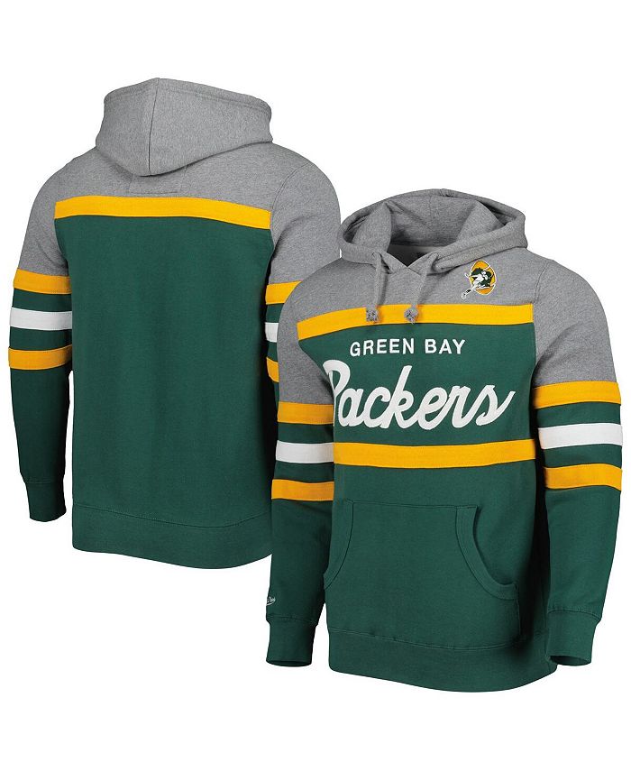 Mitchell & Ness Men's Green, Heathered Gray Green Bay Packers Head Coach  Pullover Hoodie - Macy's