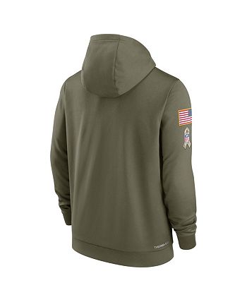 Men's washington redskins nike olive salute hotsell to service sideline therma performance pullover hoodie