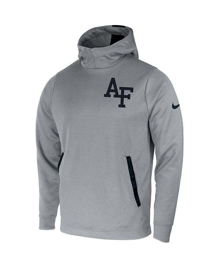 Nike Men's Gray Air Force Falcons 2-Hit Performance Pullover Hoodie ...