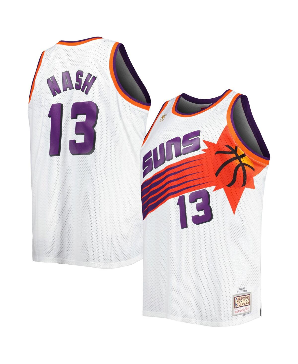 Men's Mitchell & Ness Steve NashPhoenix Suns Big and Tall Hardwood Classics 1996-97 Swingman Jersey - White