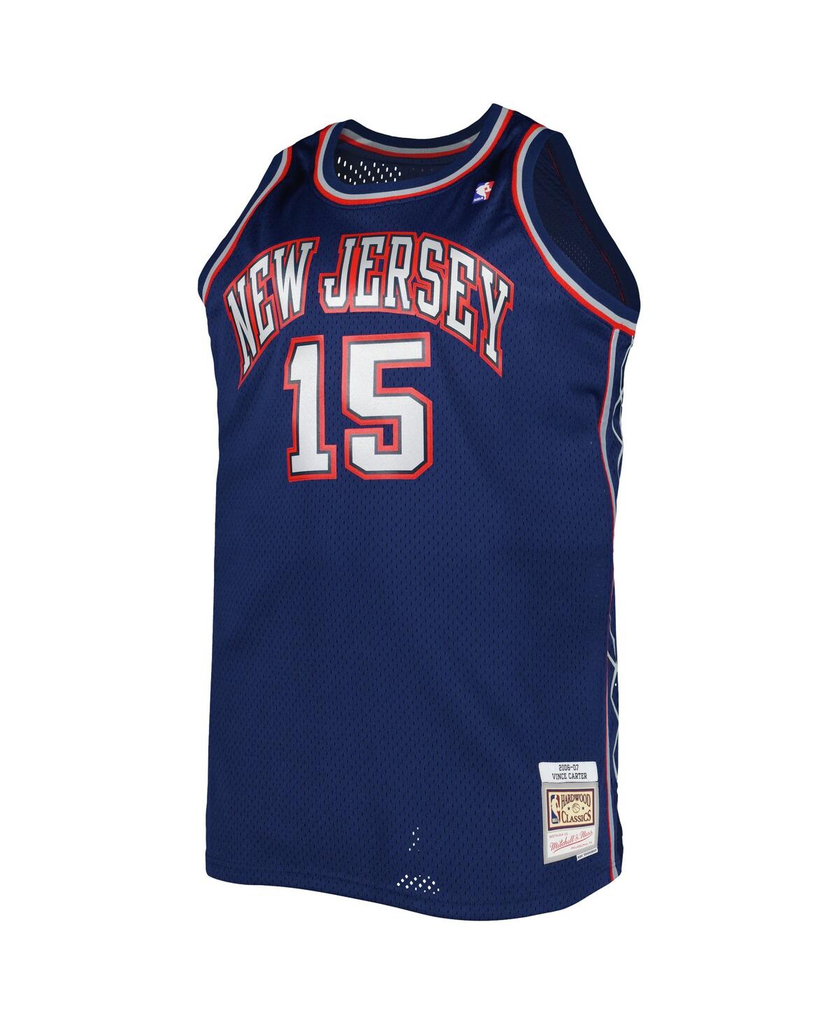Men's Mitchell & Ness Vince CarterNew Jersey Nets Big and Tall Hardwood Classics 2006-07 Swingman Jersey - Navy