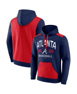 Men's Fanatics Branded Navy/Red Atlanta Braves Chip In Pullover