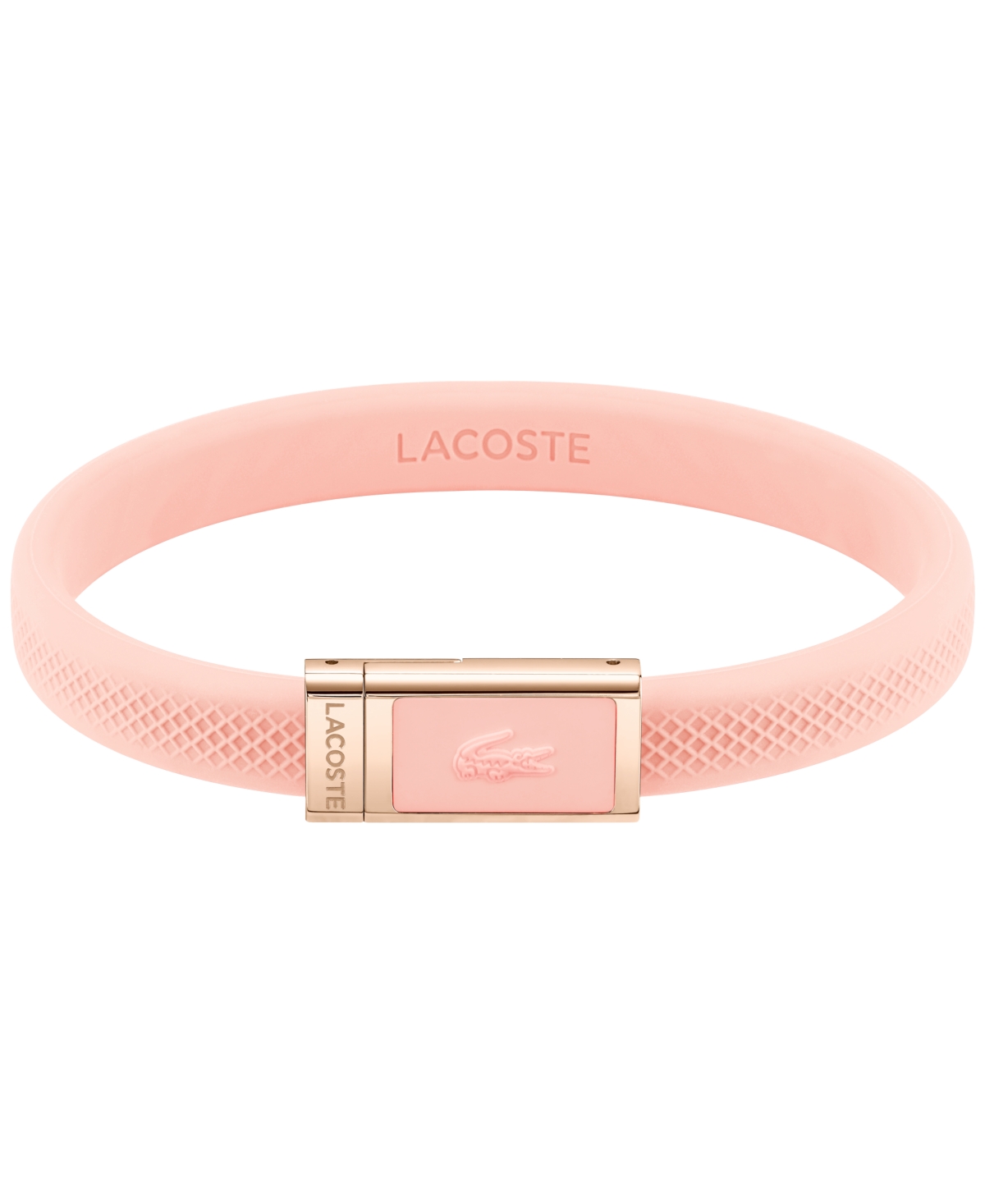 Lacoste Men's Silicone Bracelet In Pink
