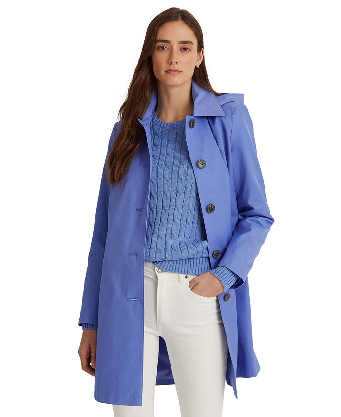 Lauren Ralph Lauren Women's Hooded Raincoat, Created for Macy's & Reviews -  Coats & Jackets - Women - Macy's
