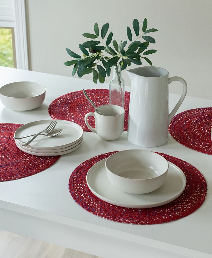 Benson Mills Americana Bouclé Round Placemat, Set of 4 Macy's