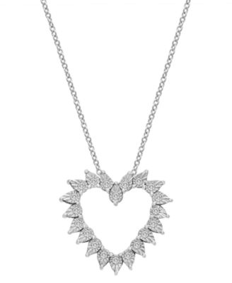 Sterling Silver .05 CT Diamond Heart 18 Sterling Silver .05 CT Diamond Heart 18