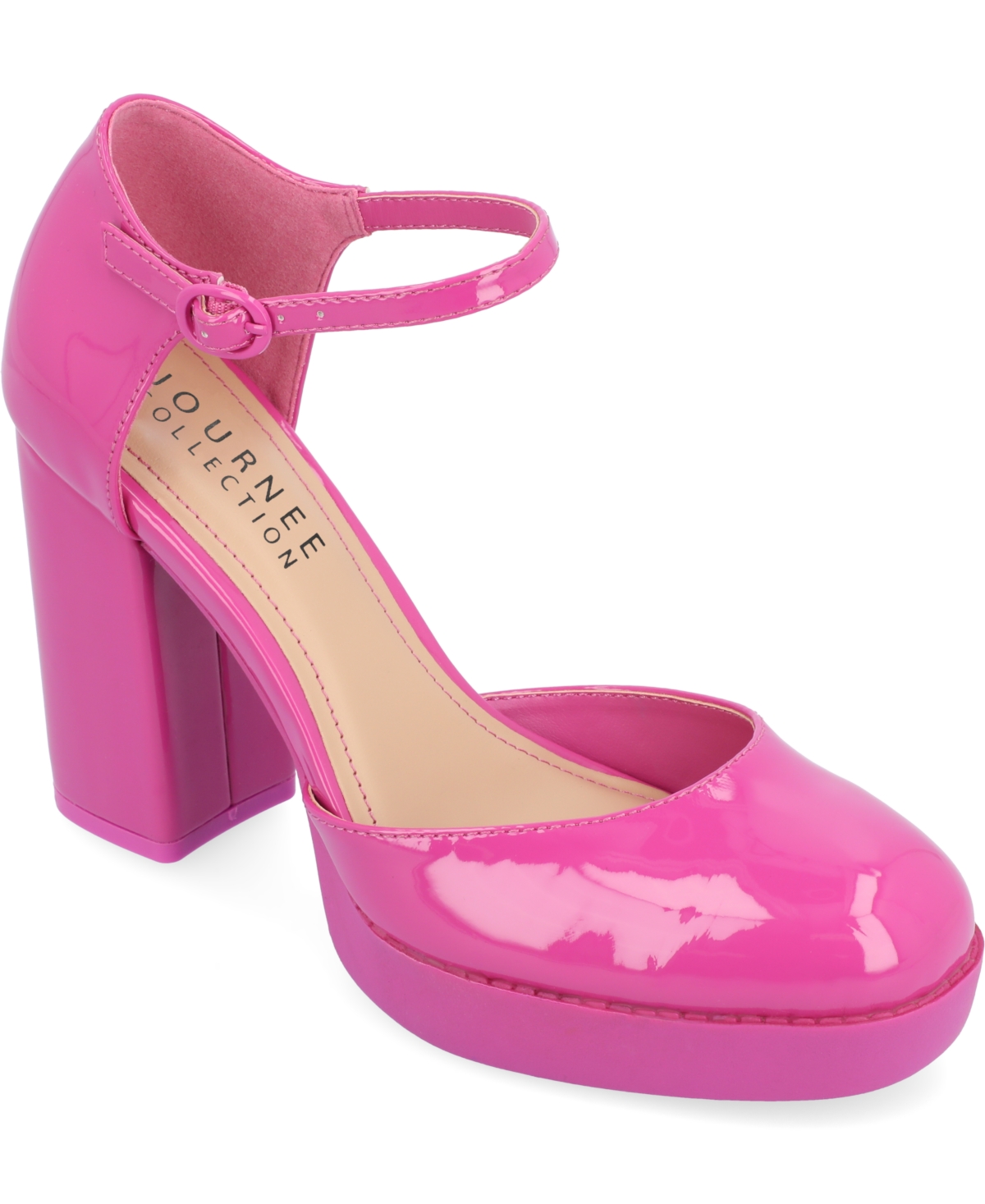 Shop Journee Collection Women's Samarr Platform Block Heel Pumps In Pink