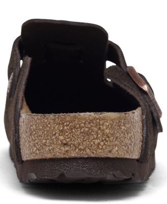 Women's Boston Soft Footbed Suede Leather Clogs from Finish Line