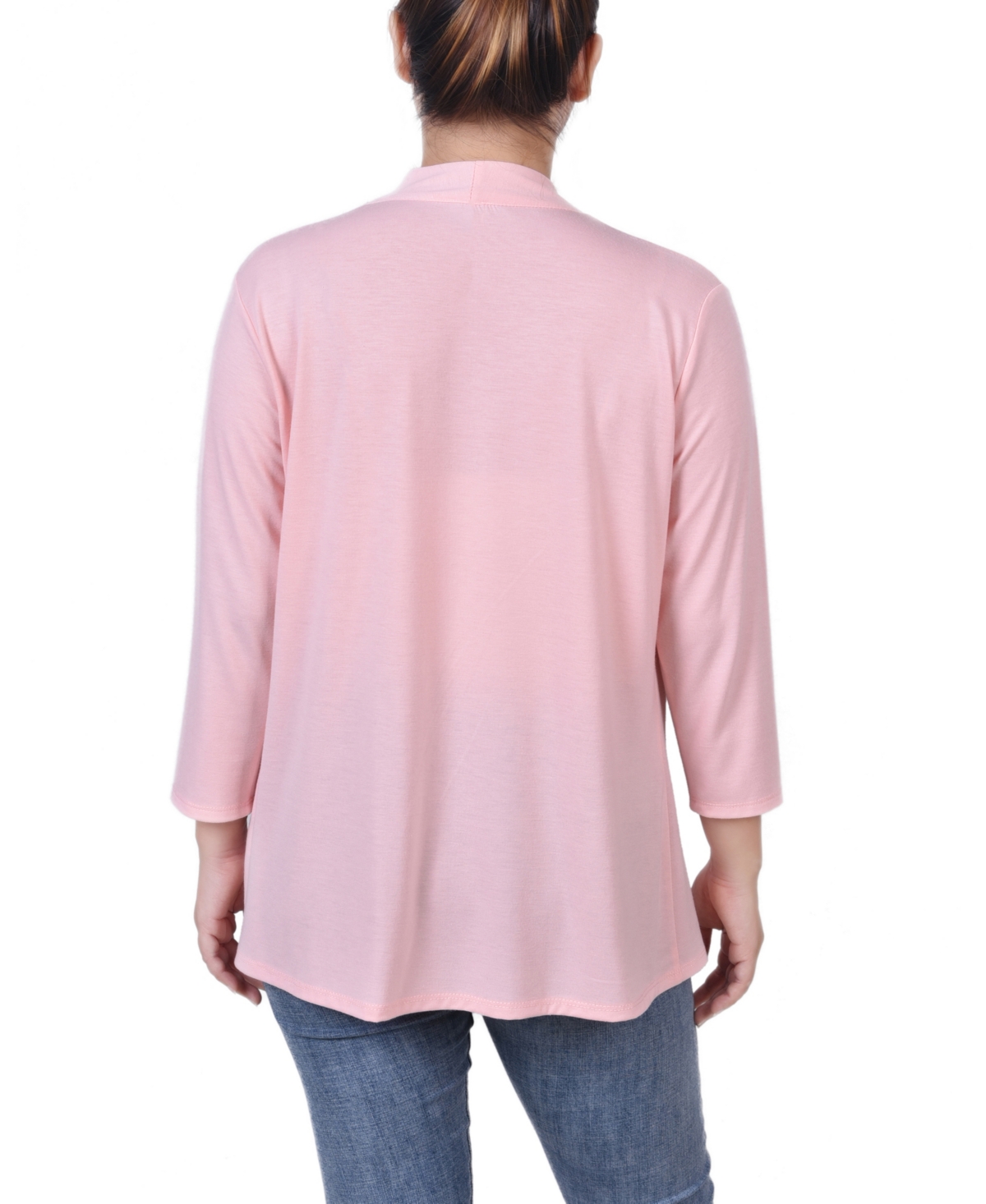 Ny Collection Women's Solid 3/4 Sleeve Cardigan