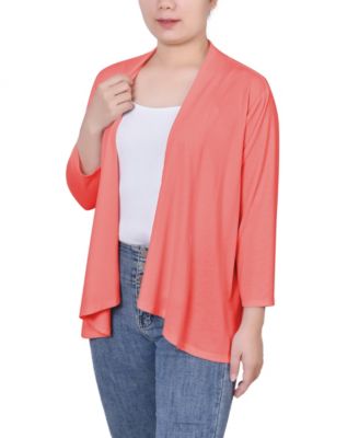 Women's Solid 3/4 Sleeve Cardigan