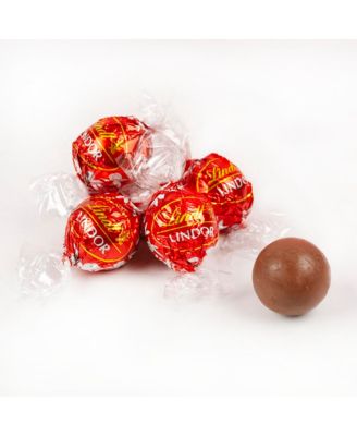 Thank You Candy Gift Tin with Milk Chocolate Lindor Truffles by Lindt Large Plastic Tin with Sticker, 24 Pieces