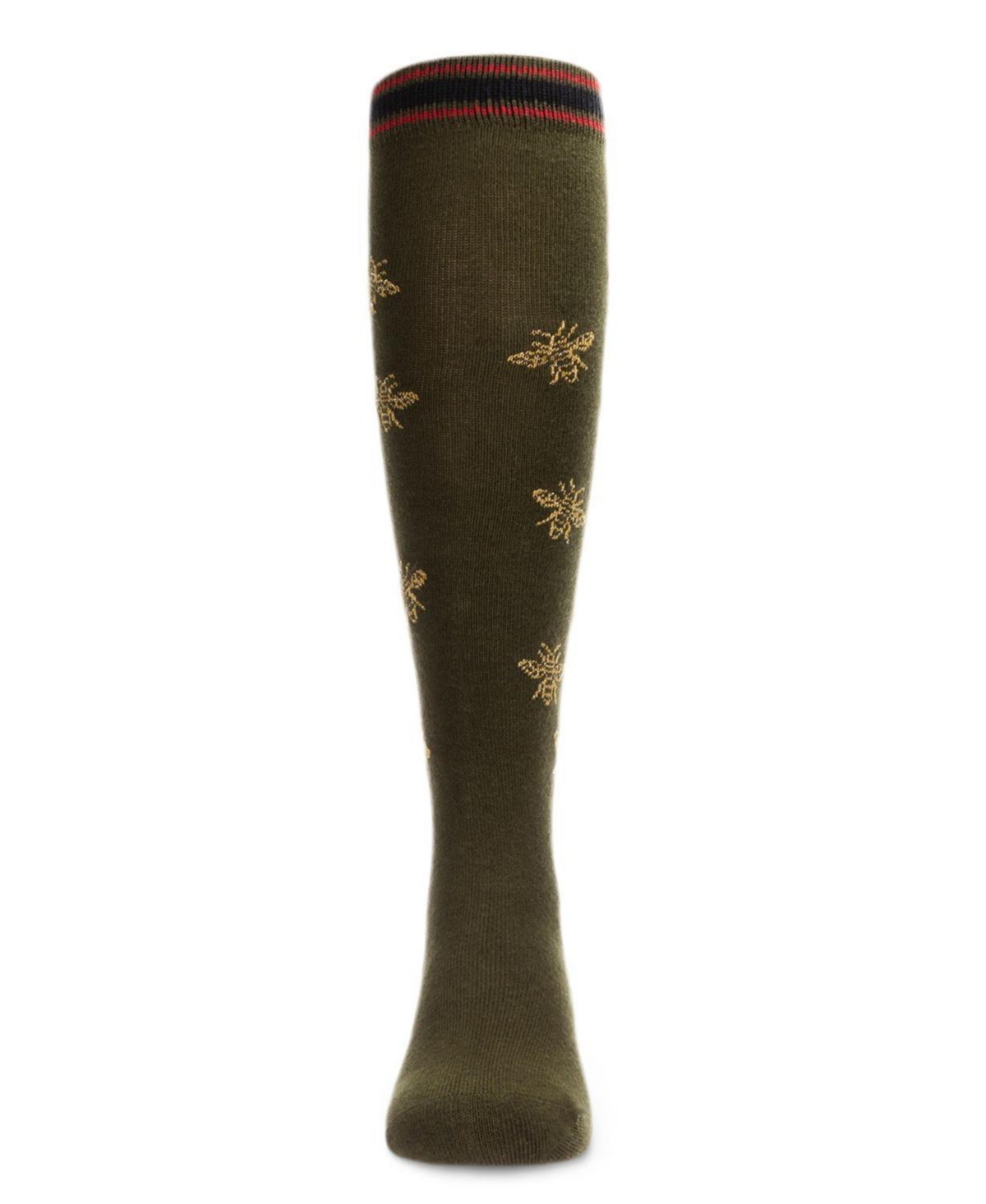 MeMoi Big Girls Striped Bee Cotton Blend Knee High Socks