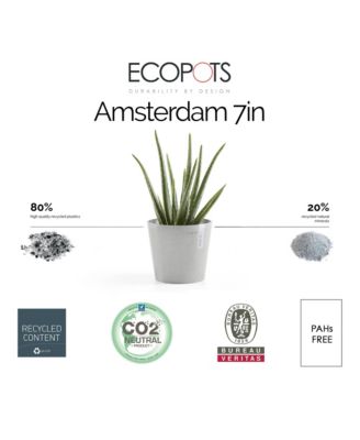 Amsterdam Modern Round Indoor and Outdoor Planter, 7in