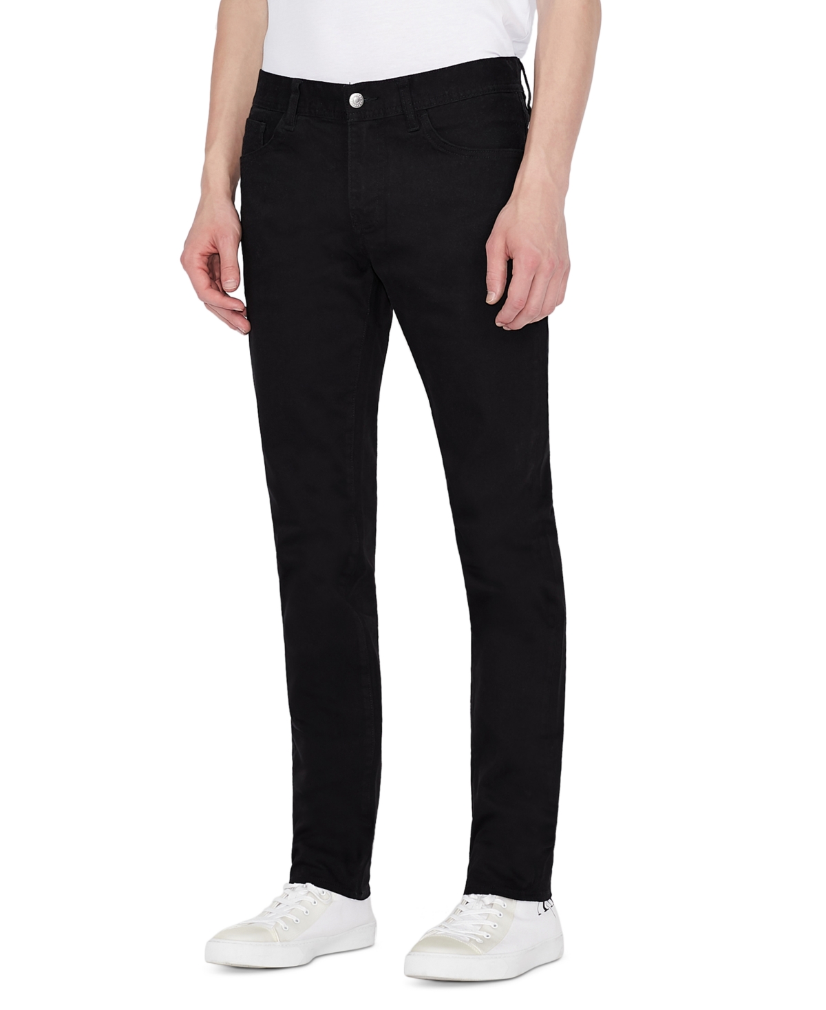 Ax Armani Exchange Men's 5 Pocket Slim-fit Black Jeans In Black Slim