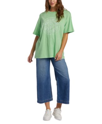 Roxy - Juniors' Oversized Cotton Graphic T-Shirt