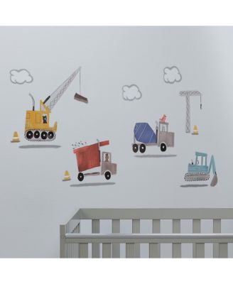 51 x 25 x 0.01 inches Construction Zone Trucks Wall Decals/Stickers