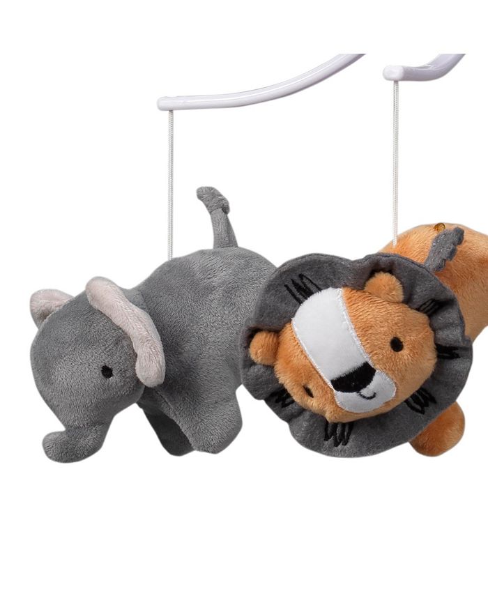 Bedtime Originals Jungle Fun Gray/Orange Elephant and Lion Safari