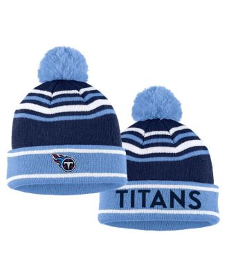 Women's Navy Tennessee Titans Colorblock Cuffed Knit Hat with Pom and Scarf Set