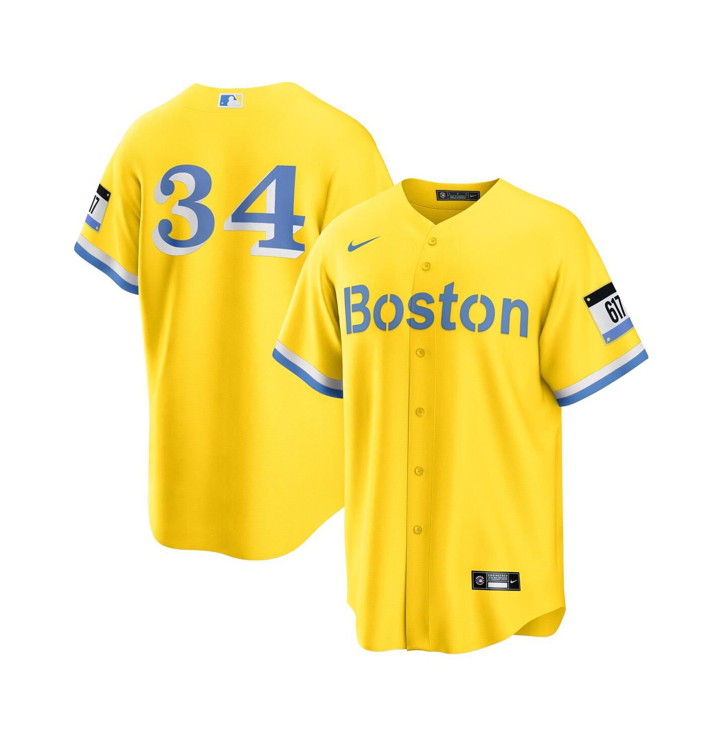 Мужской топ Nike David Ortiz Gold Boston Red Sox Retired Player City Connect Replica Jersey — фото 3