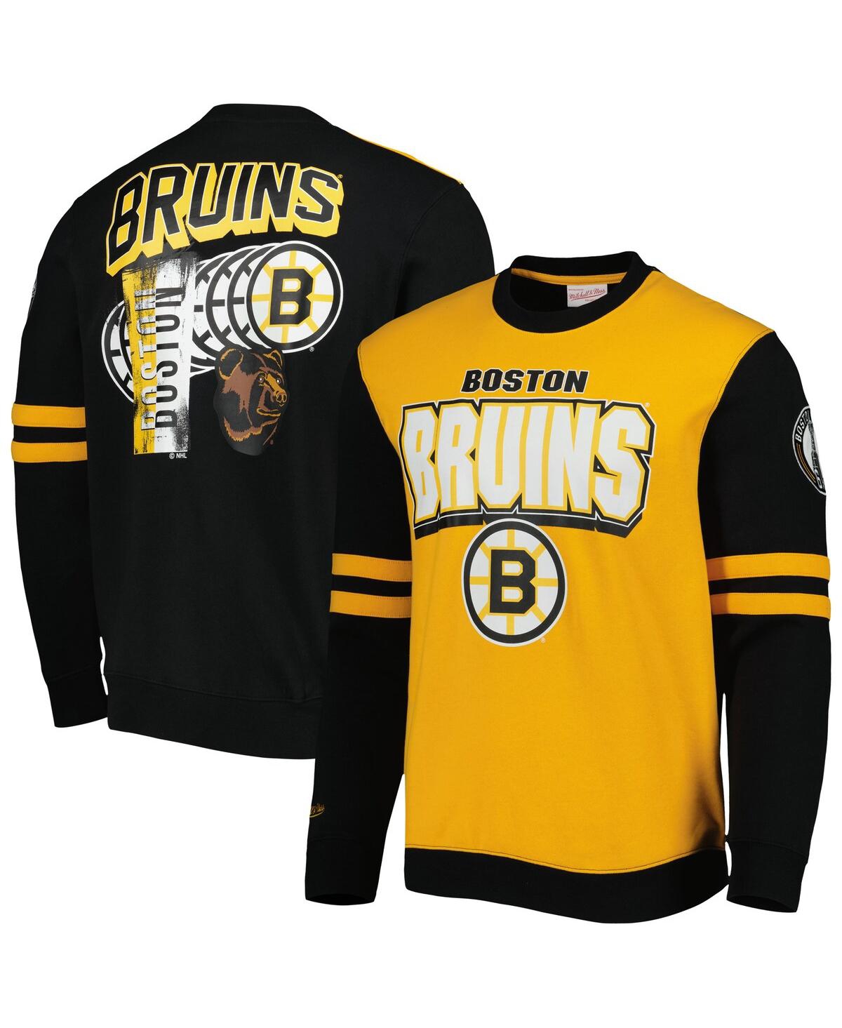 Men's Mitchell & Ness Black Boston Bruins City Collection Pullover Hoodie
