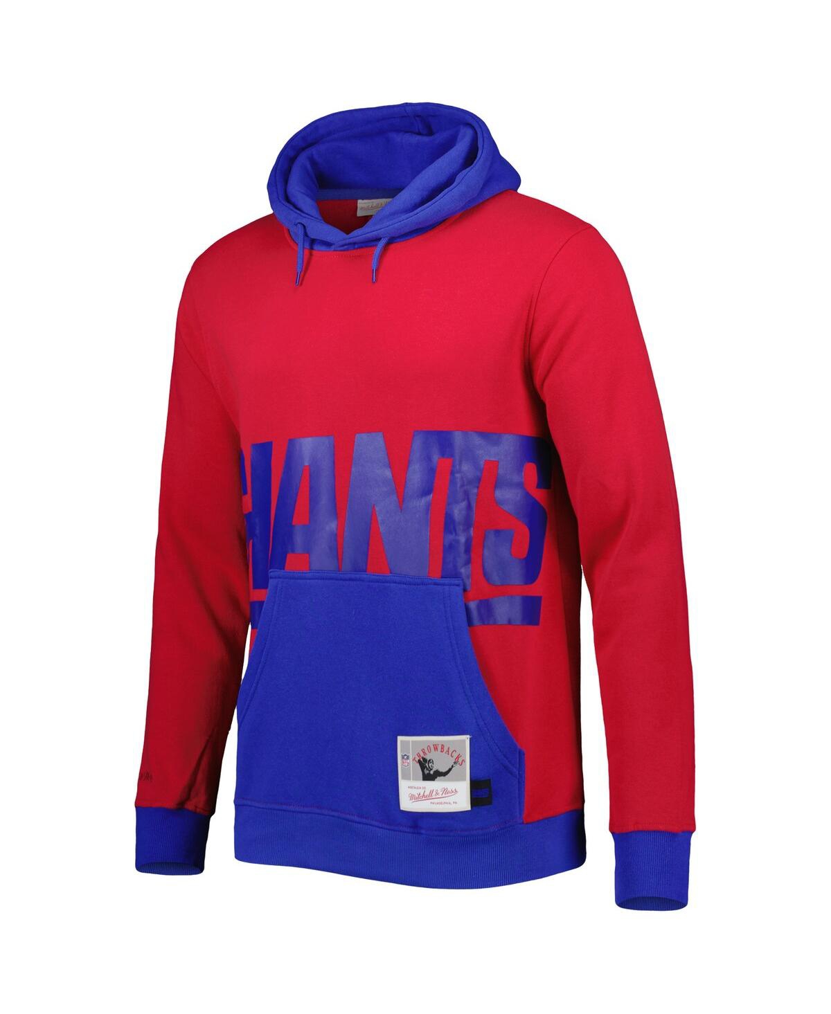 Shop Mitchell & Ness Men's  Red New York Giants Big Face 5.0 Pullover Hoodie