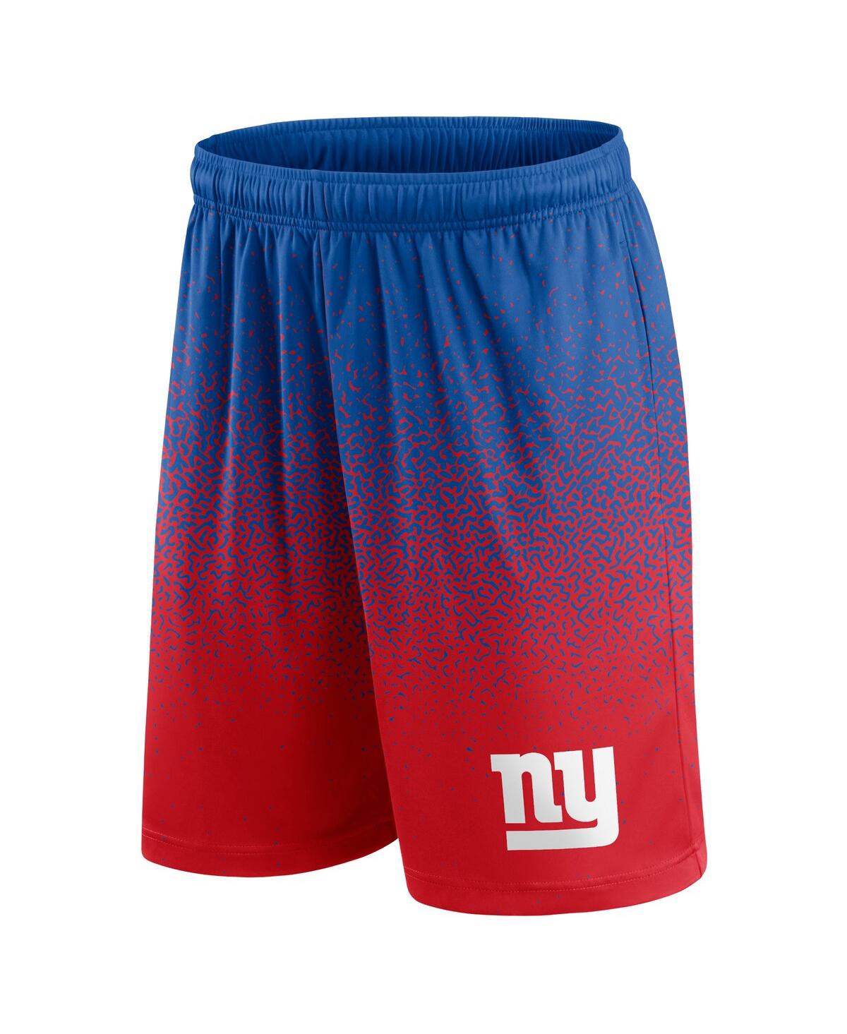 Shop Fanatics Men's  Royal, Red New York Giants Ombre Shorts In Royal,red
