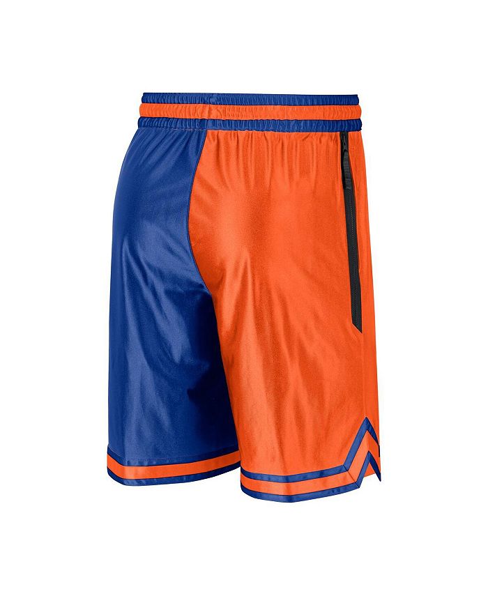 Nike Mens Blue Orange New York Knicks Courtside Versus Force Split Dna Performance Shorts Macys 