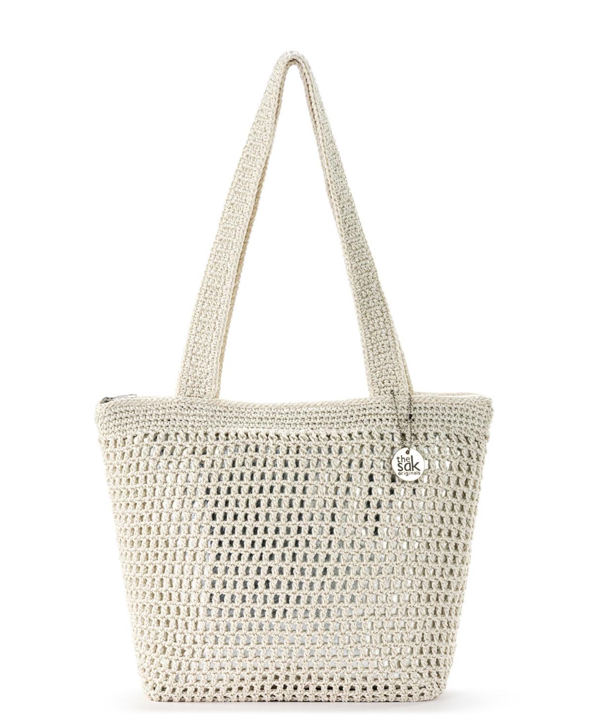 The Sak Women's Casual Classics Crochet Tote In Natural With Silver
