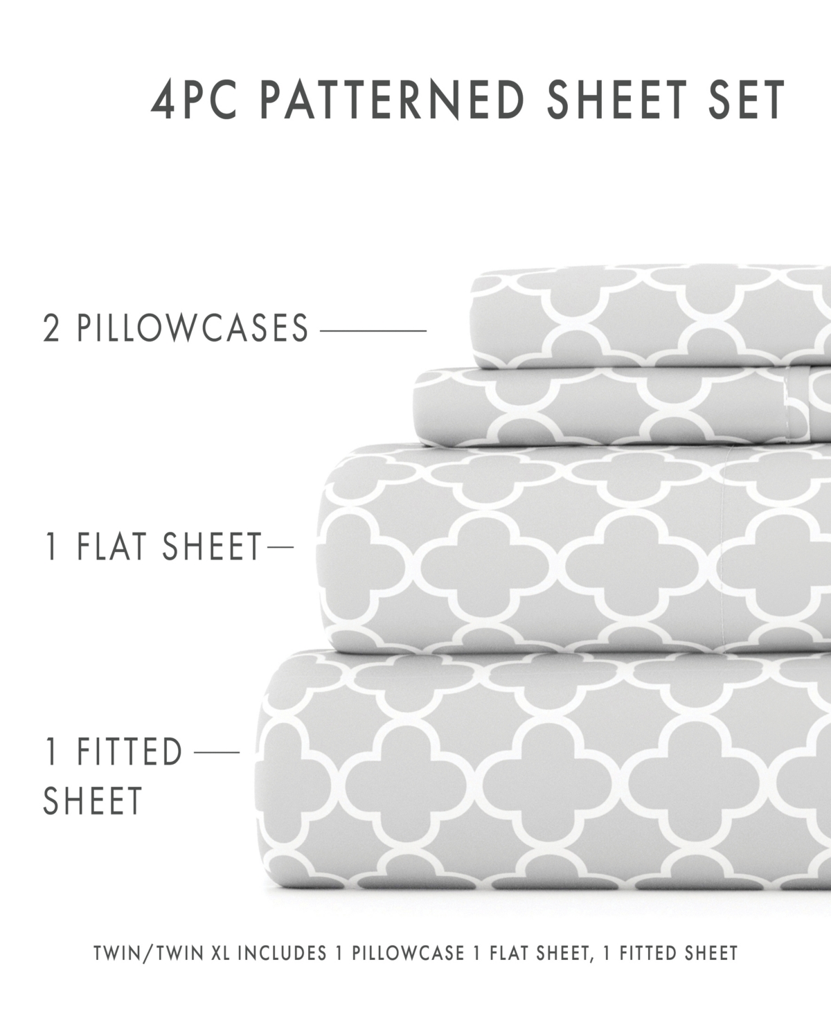 The Timeless Classics by Home Collection Premium Ultra Soft Pattern 3 Piece Bed Sheet Set -