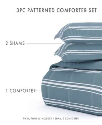 Ultra Soft Stripe Reversible 2- Pc. Comforter Set, Twin